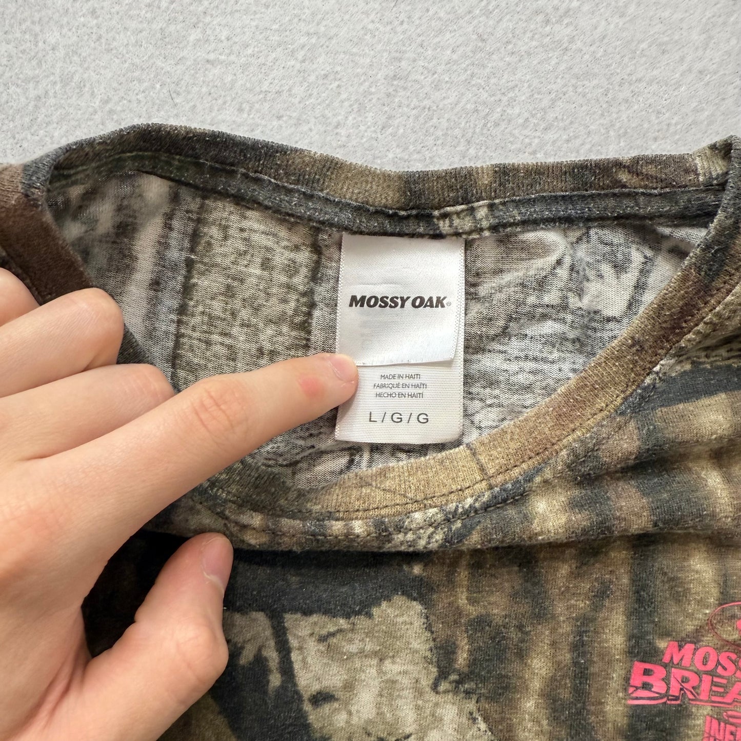 Mossy Oak Break Up Infinity Women's Green Camo Long Sleeve Shirt Outdoor Size L