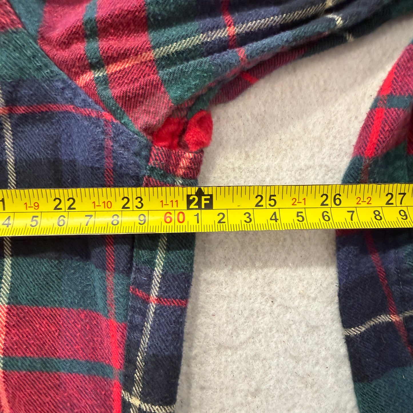 J.Crew Mens Red Blue Plaid Flannel Shirt Button Down Long Sleeve Classic Size XL