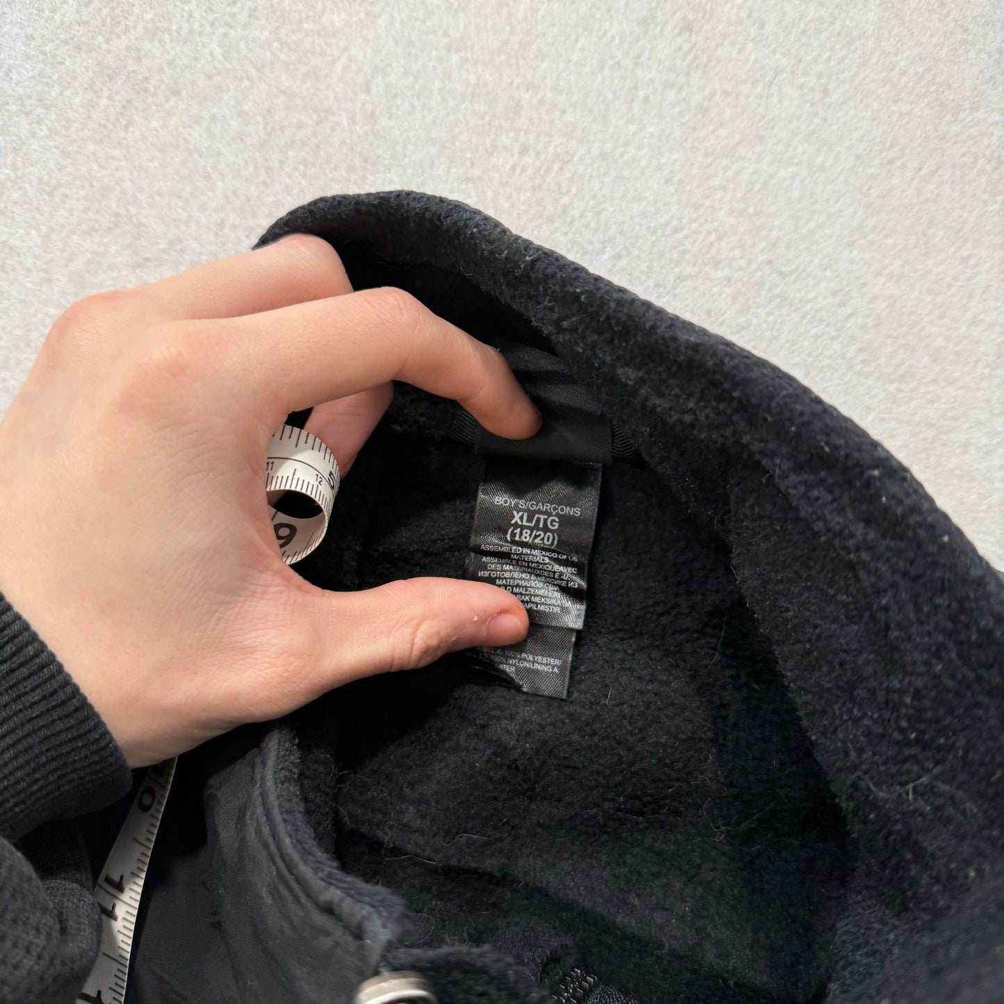 The North Face Black Polartec Fleece Zip Jacket Recycled XL