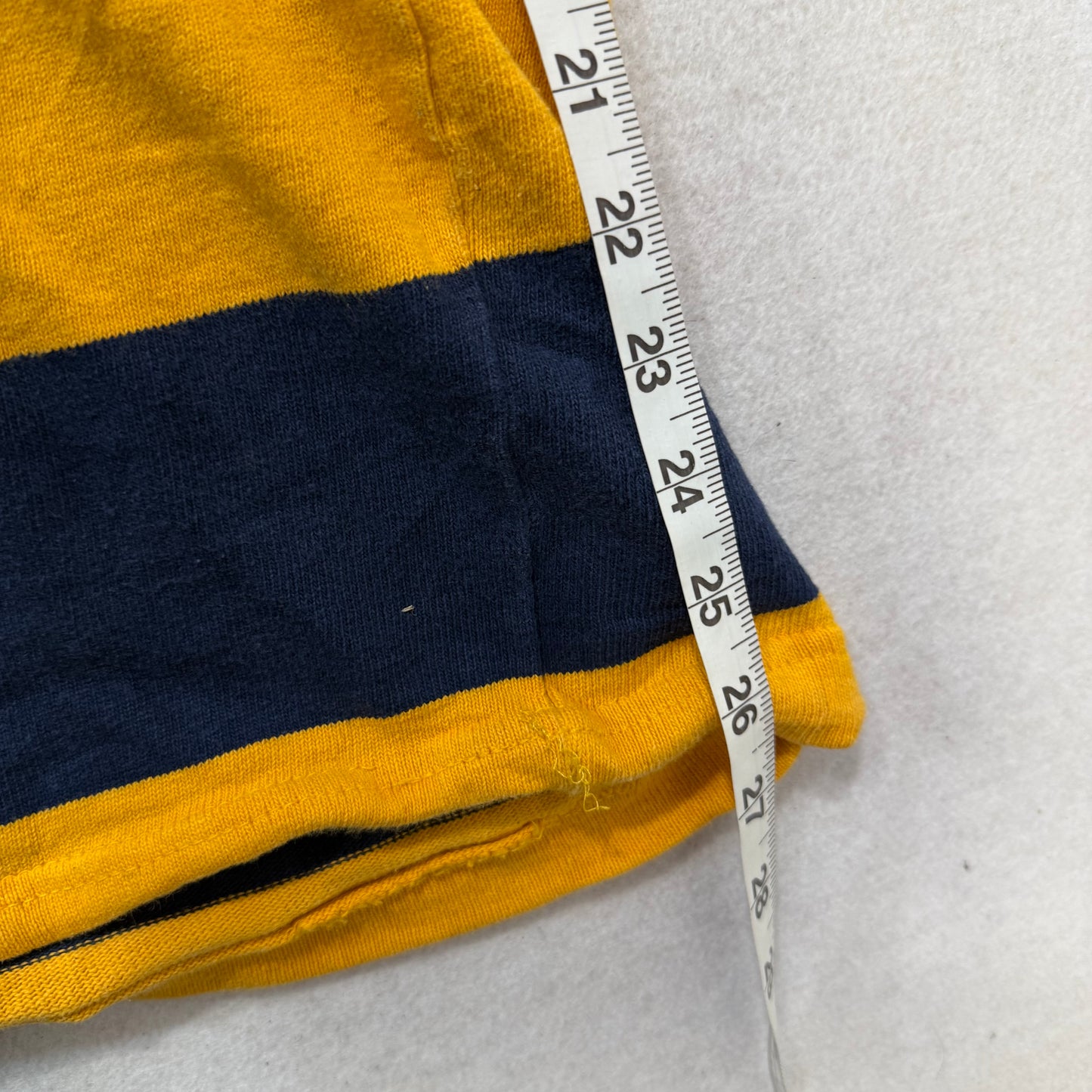 Barbarian Rugby Wear St. Mary’s College Navy & Yellow Striped Rugby Shirt Size XXL