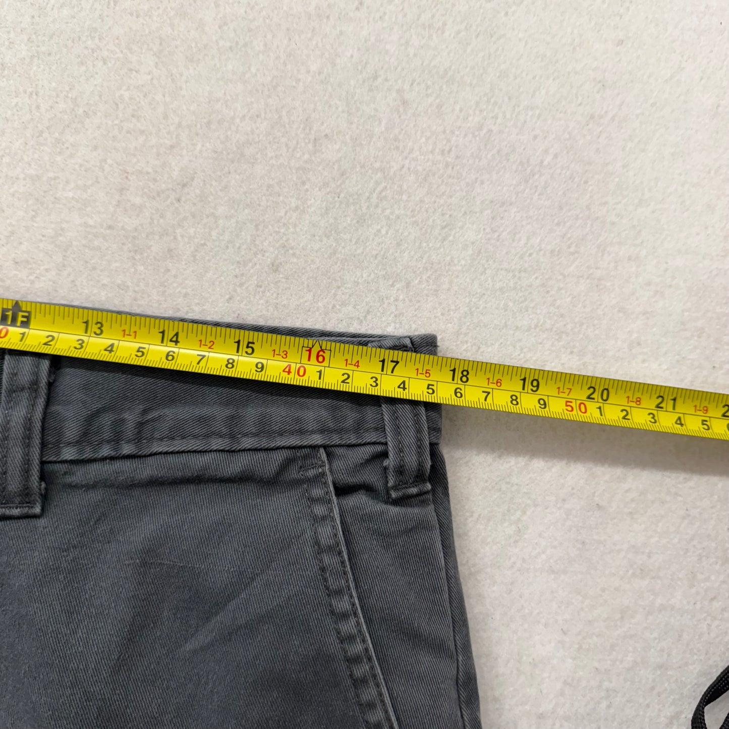 Dickies Men's Charcoal Gray Cotton Loose Fit Cargo Pants Streetwear Size 34