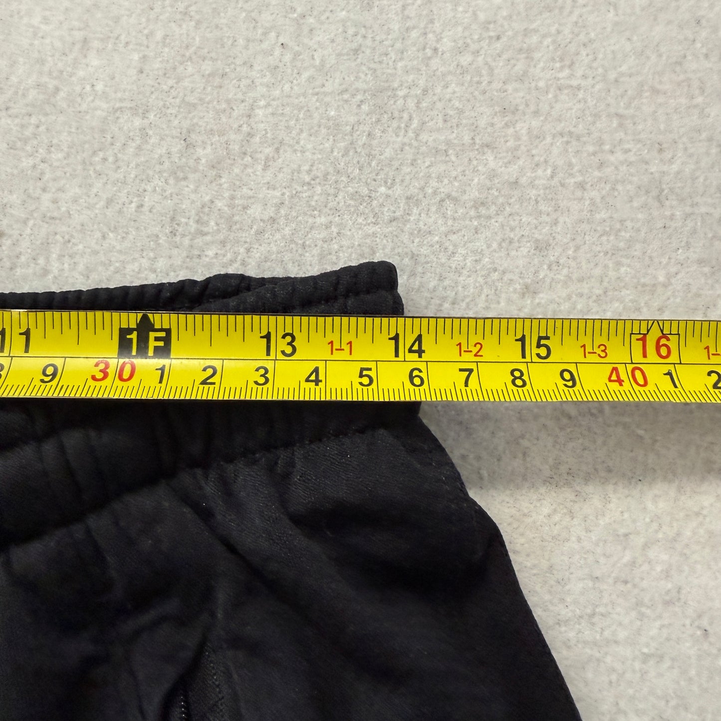 Vintage Nike Dri-Fit Mens Black Wide Leg Track Pant Ankle Zip Performance Size L