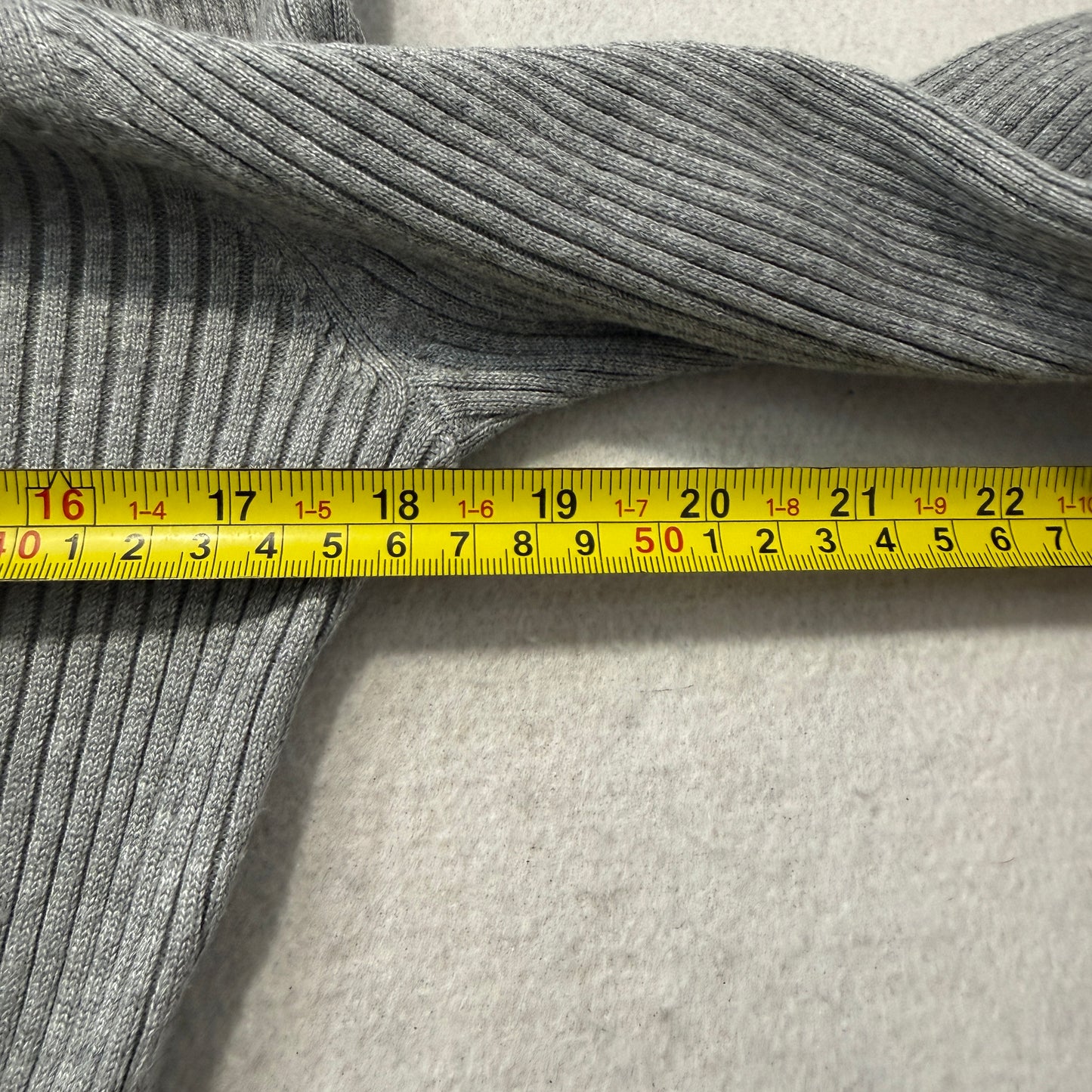 Calvin Klein Women's Gray Ribbed Knit Maxi Dress Turtleneck Elbow Patch Size M