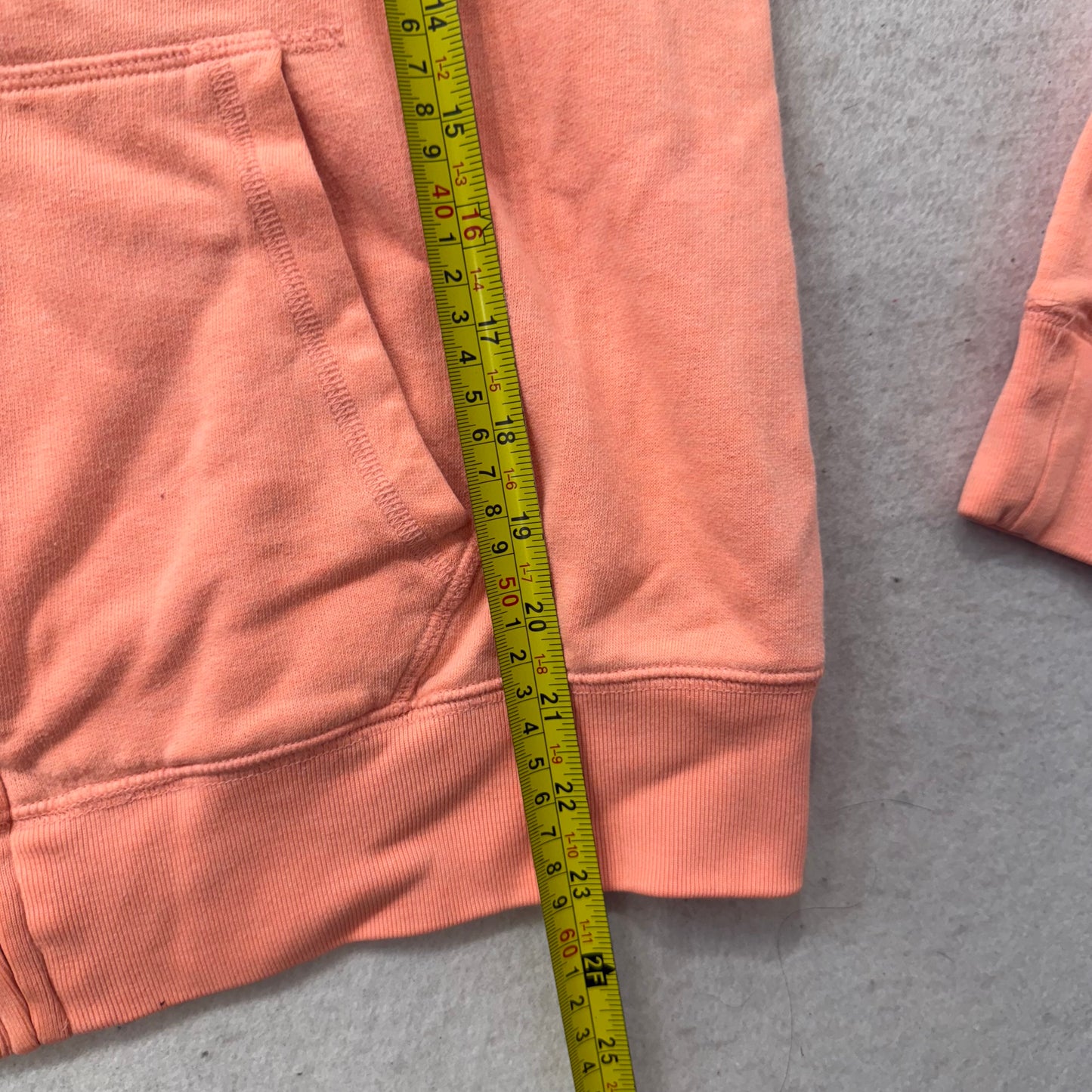 PINK Victoria's Secret Women's Peach Zip-Up Hoodie Long Sleeves Dog Logo Size L