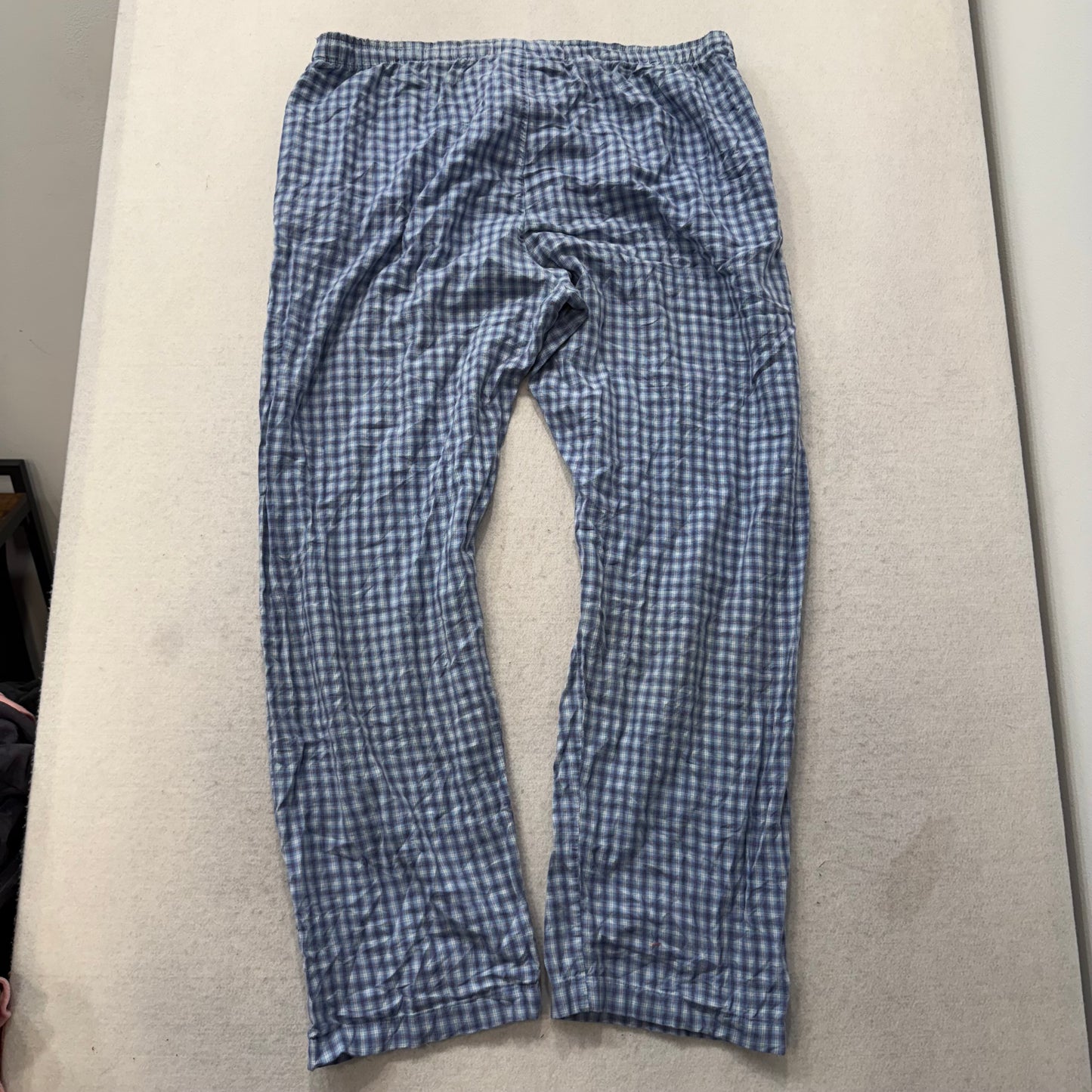 Polo Ralph Lauren Men's White Gingham Plaid Cotton Pajama Pant Sleepwear Size M