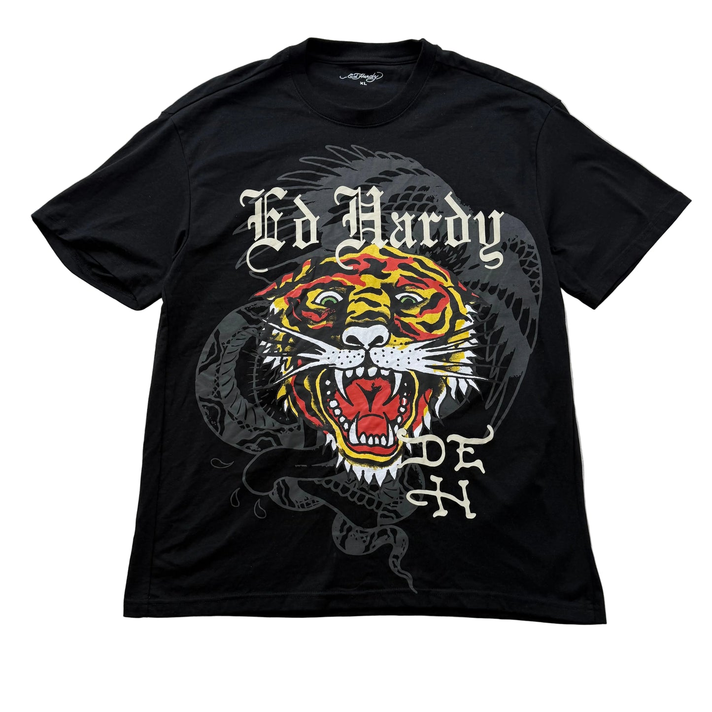 ED HARDY “Tiger Roar” BLACK GRAPHIC TEE