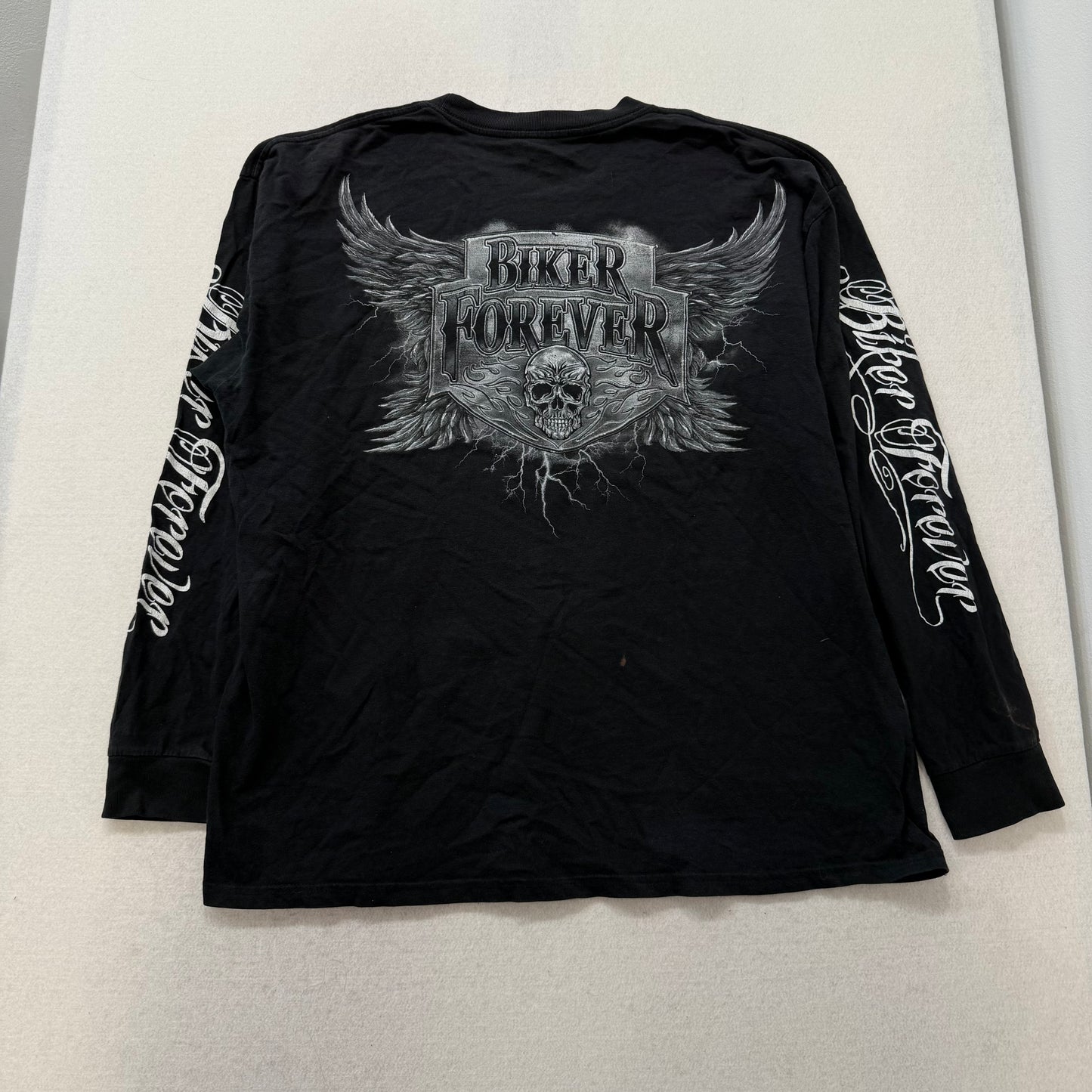 Abercrombie & Fitch Black Biker Forever Long Sleeve Graphic Tee 24x2