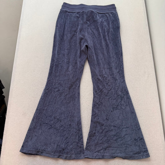 Vintage Juicy Couture Women's Steel Blue Flared Track Pant Bell Bottom Size L