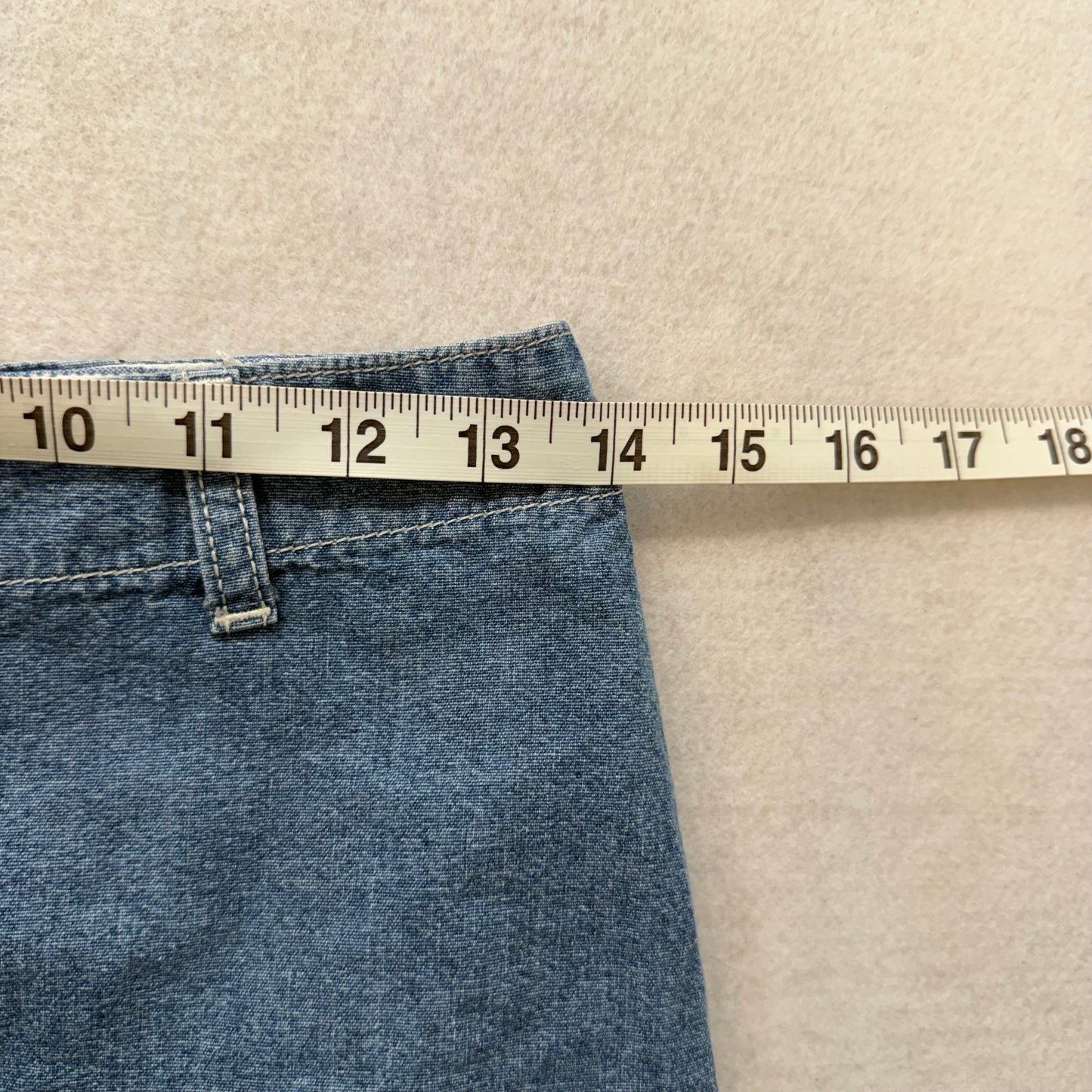 Tommy Hilfiger Blue Denim Skirt Size S Classic Button Fly