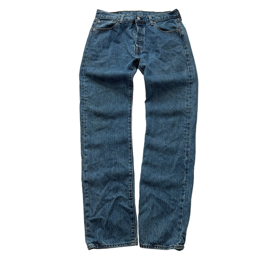 Levi's 501 Men's Blue Denim Jeans Button-Fly Pockets Classic Fit Size W33xL34