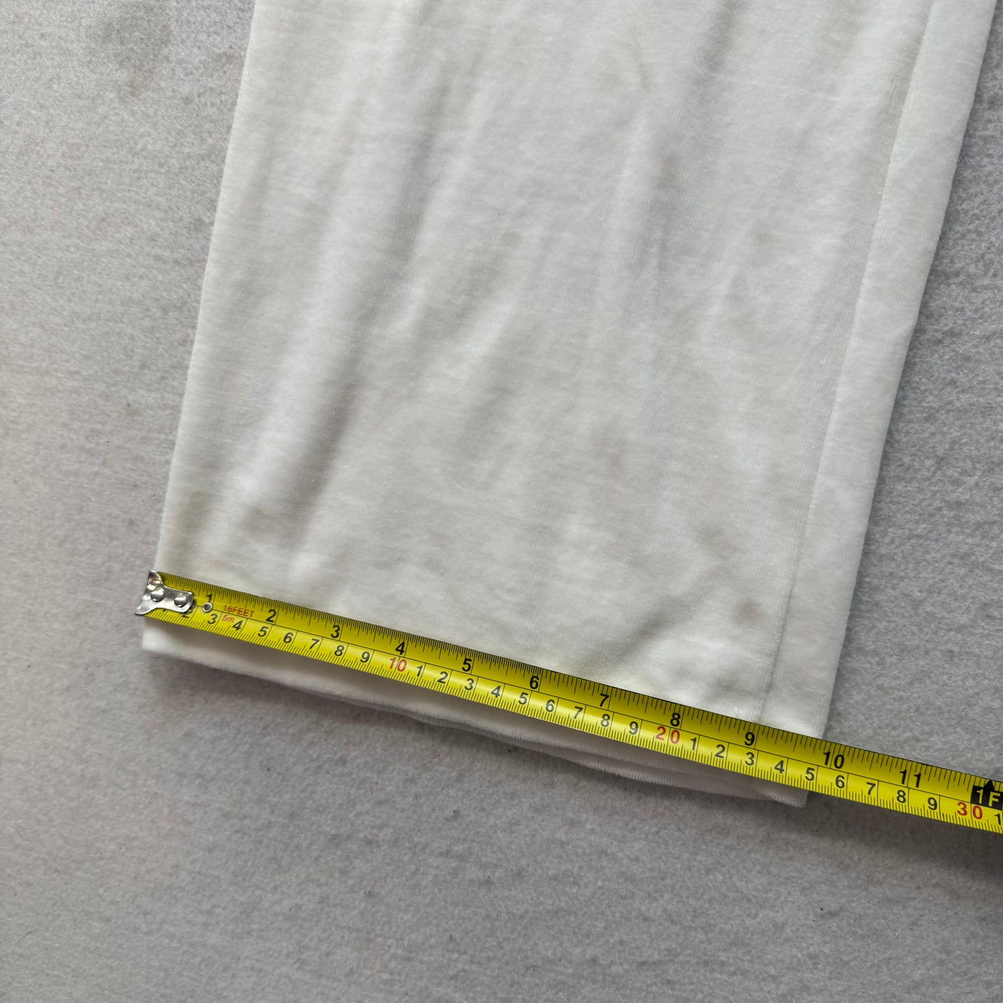 Juicy Couture Women's White Velour Flared Leg Track Pants Loungewear Y2K Size M