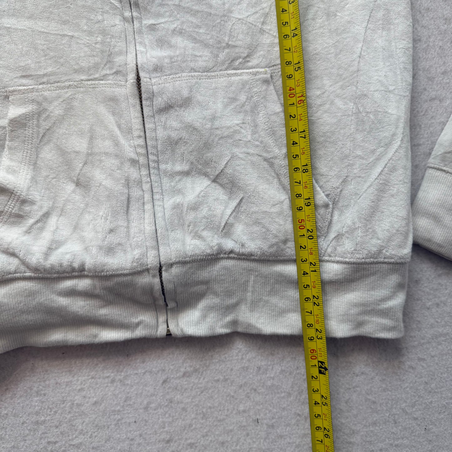 Victoria's Secret PINK White Faux Fur-Lined Zip-Up Hoodie Gold Sequin Size XS