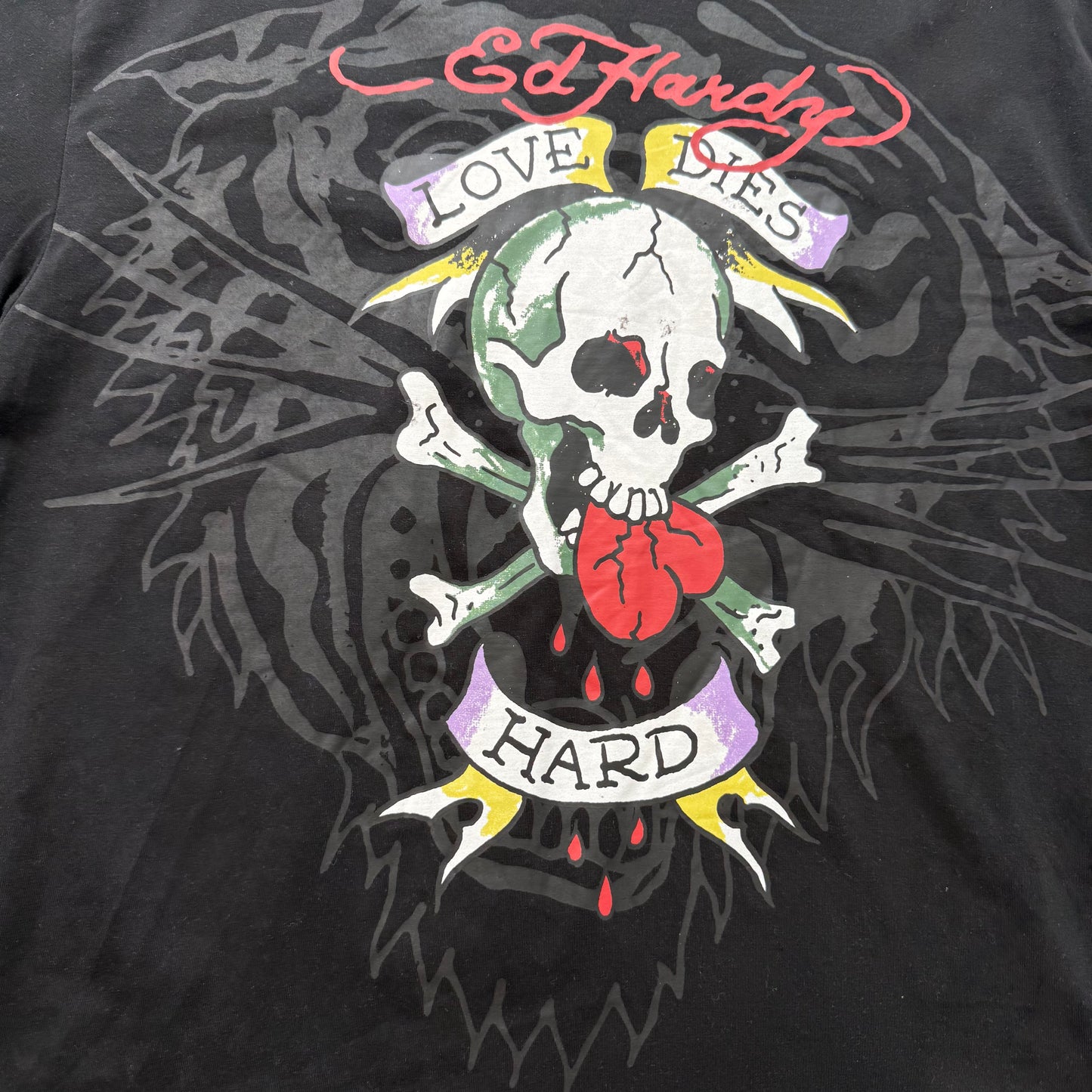 ED HARDY “Love Skull” BLACK GRAPHIC TEE