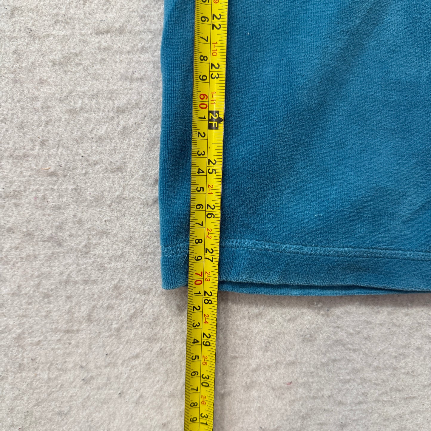 Juicy Couture Women's Teal Blue Velour Tracksuit Set Hoodie & Flared Pant Size M