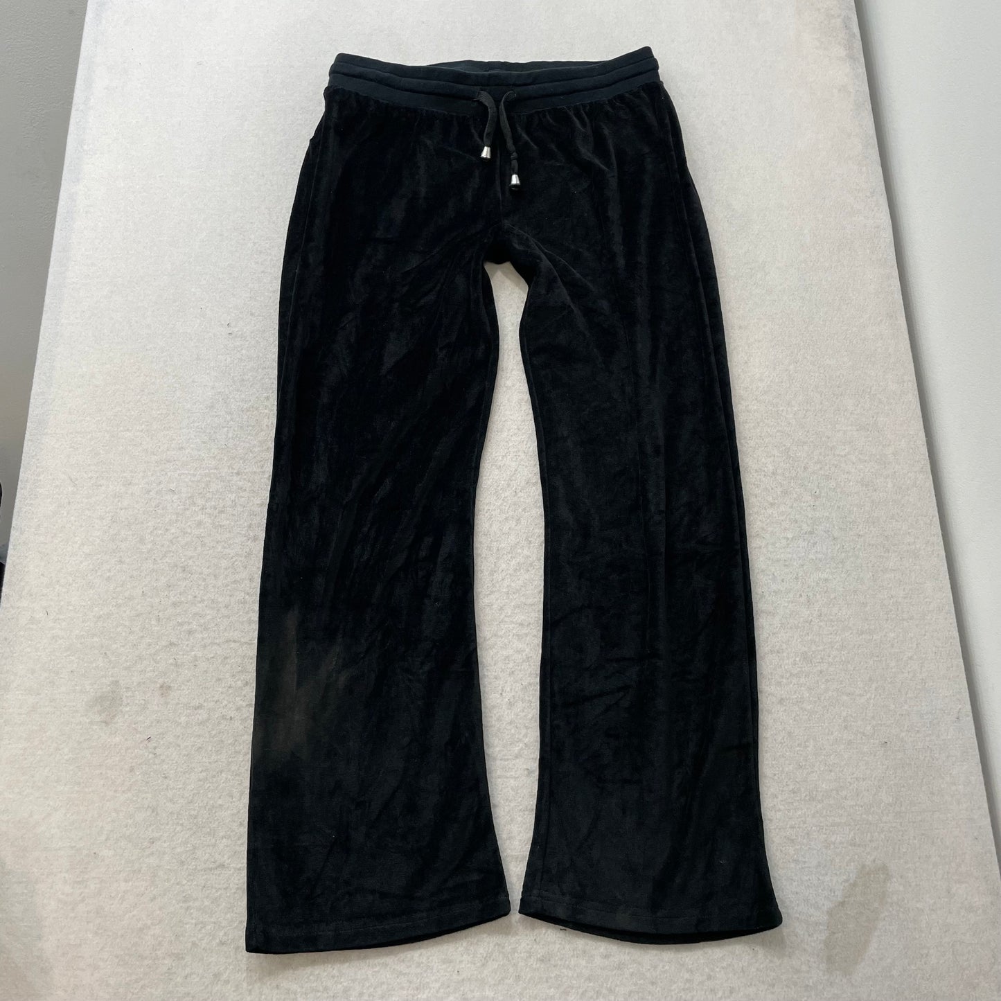 Juicy Couture Women's Black Velour Tracksuit Set Rhinestone Snake Design Size L