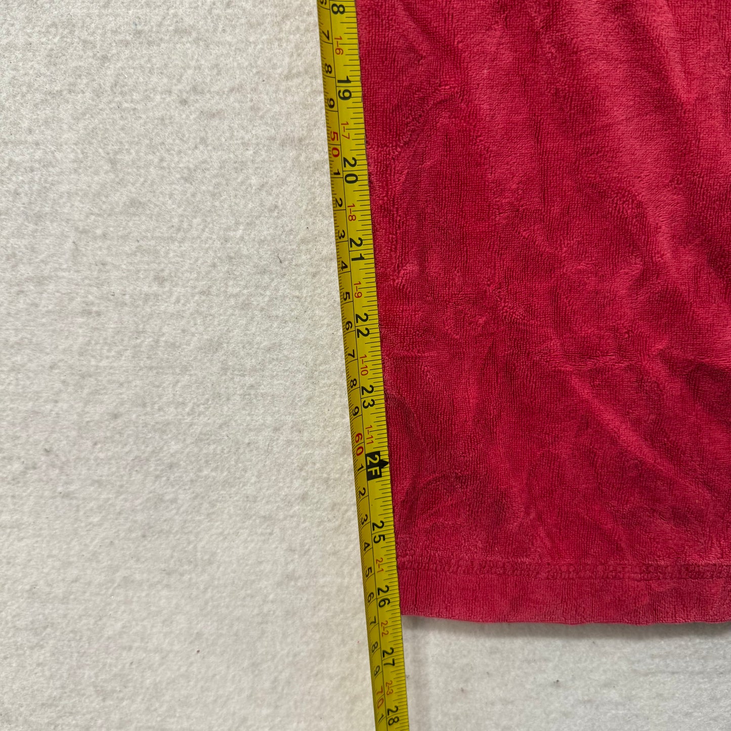 Vintage Juicy Couture Women Red Velour Straight Leg Track Pant Drawstring Size L