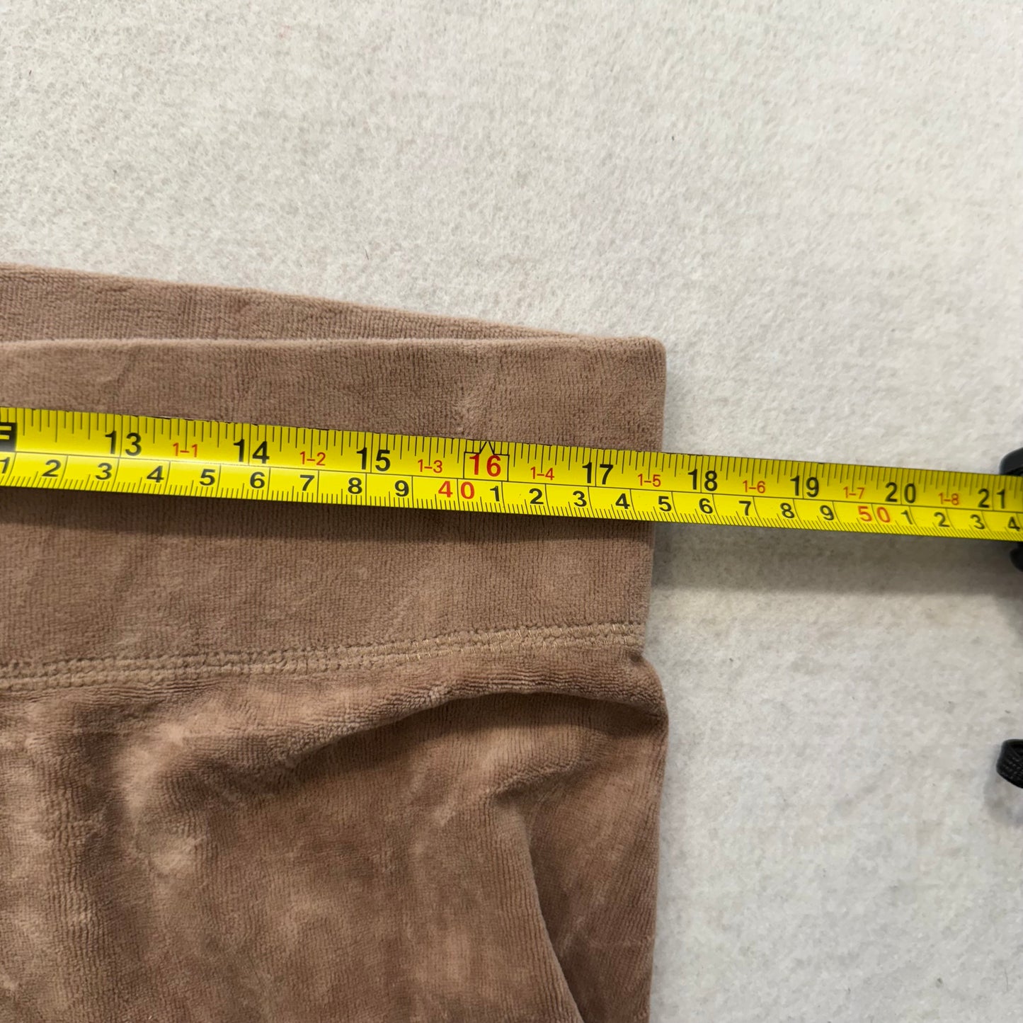 Vintage Juicy Couture Women's Taupe Velour Flared Track Pants Loungewear Size L