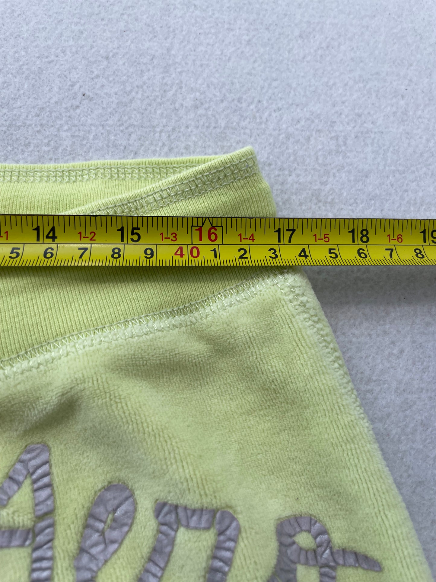 Aeropostale Women's Light Lime Green Velour Flared Track Pant Logo Preppy Size L