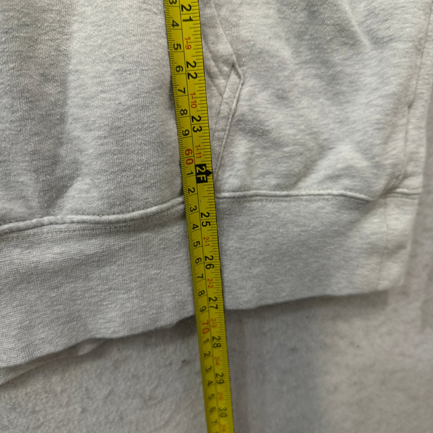 The North Face Men's Heather Gray Fleece Pullover Hoodie Drawstring Logo Size L