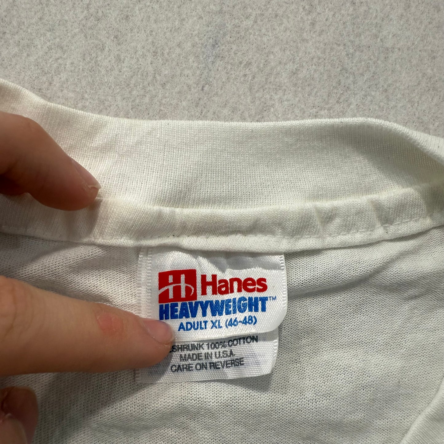 Human-i-Tees White 100% Cotton Graphic T-Shirt Short Sleeve Crew Neck Size XL