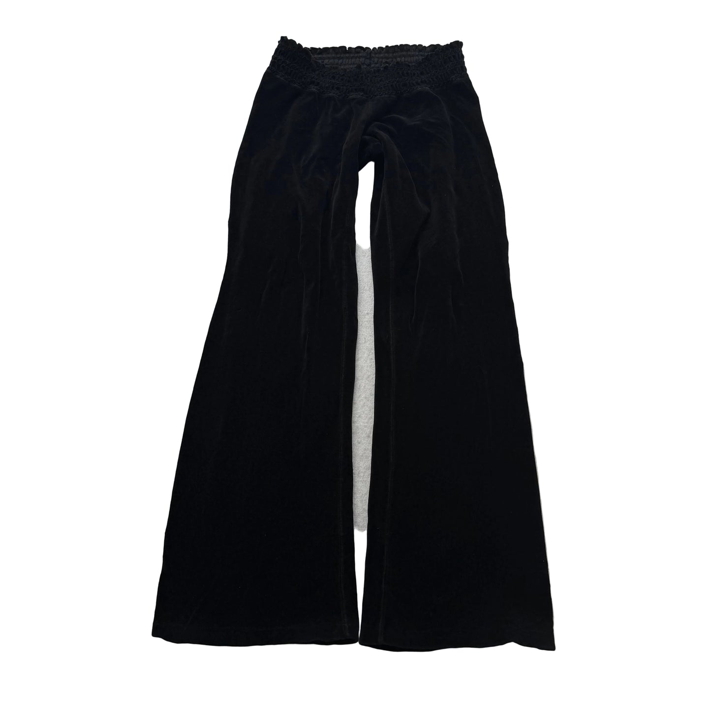 2003 Vintage Juicy Couture Women's Black Velour Flared Track Pants Y2K Size S