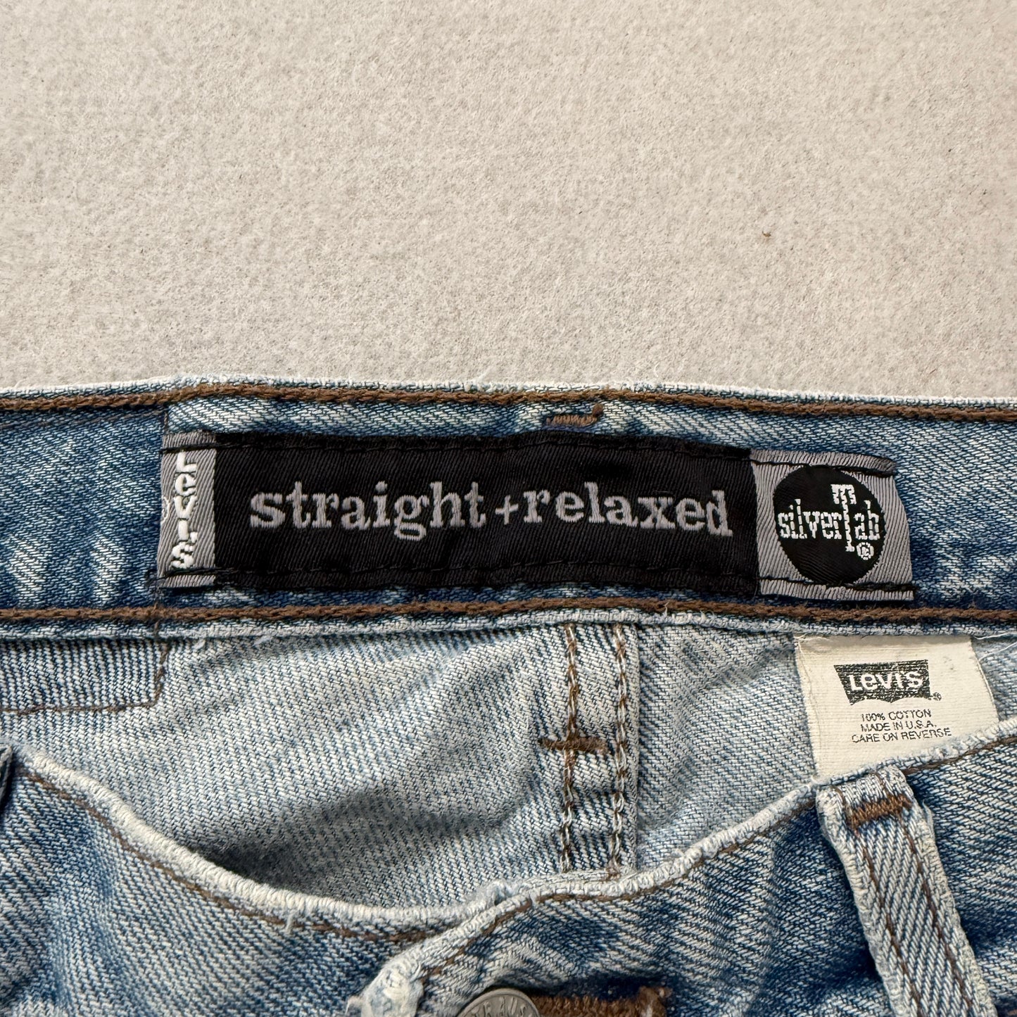 Vintage Levi's SilverTab Men's Blue Denim Jeans Pocket Straight-Relaxed Size W30