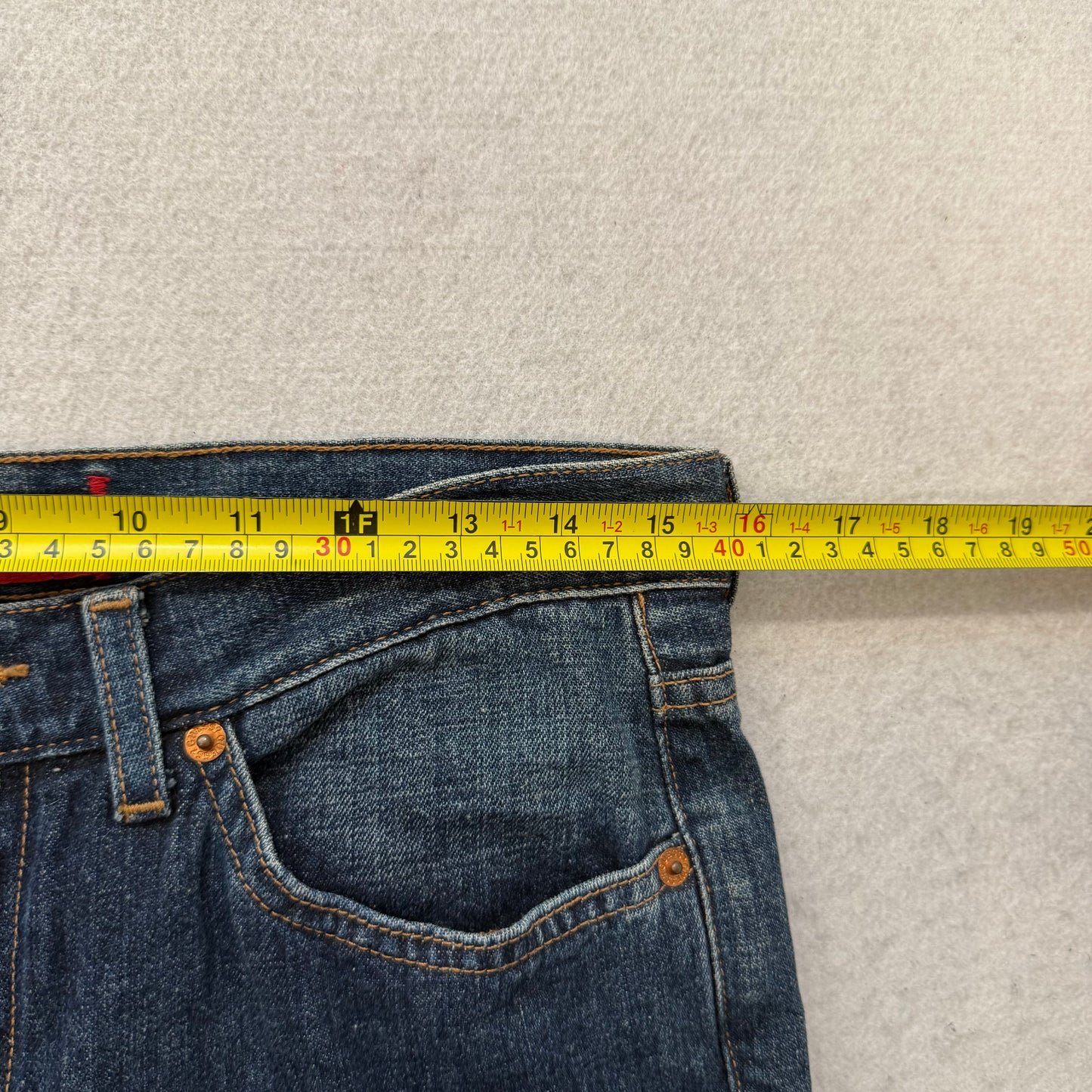 Guess Women's Blue Denim Wide Leg Jeans Button Fly Pockets Classic Fit Size 30
