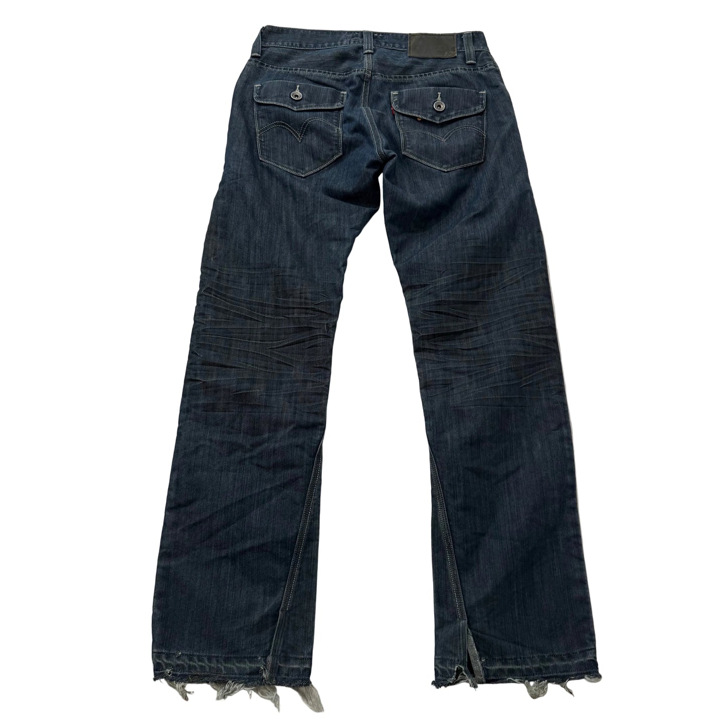 Levi's 514 Men's Blue Denim Slim Straight Jeans Button-Flap Back Pockets Size 30
