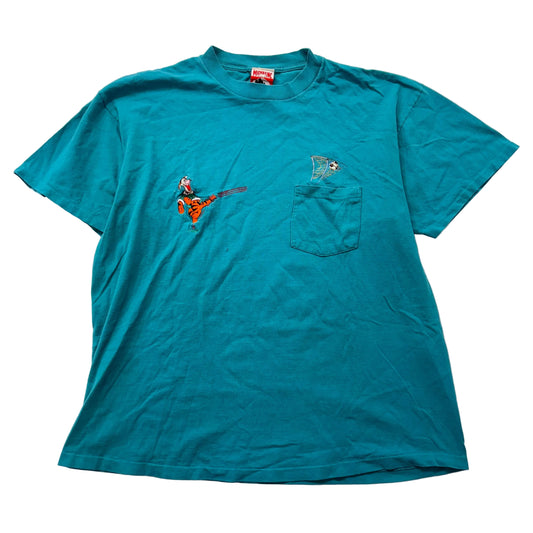 Disney Inc. Turquoise Green Cotton T-Shirt Short Sleeves Tigger Graphic Size XL