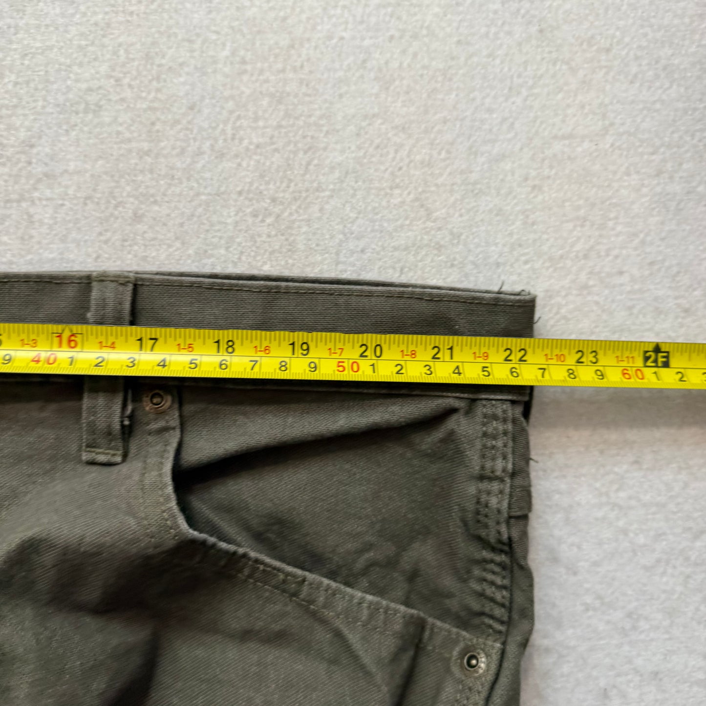 Dickies Men's Army Green Cotton Straight Leg Carpenter Pant Hammer Loop Size 44