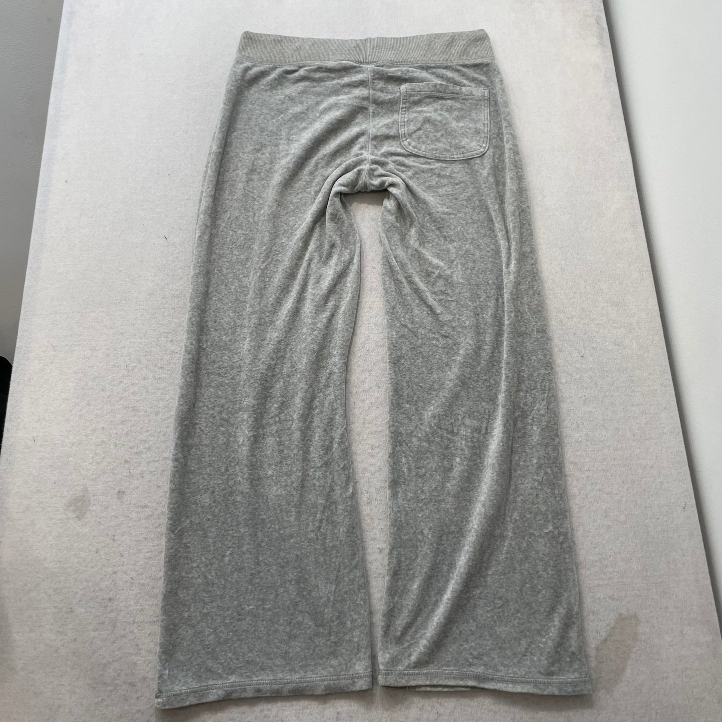 Juicy Couture Women's Gray Velour Tracksuit Set Zip-Up Hoodie & Pant Size M/L