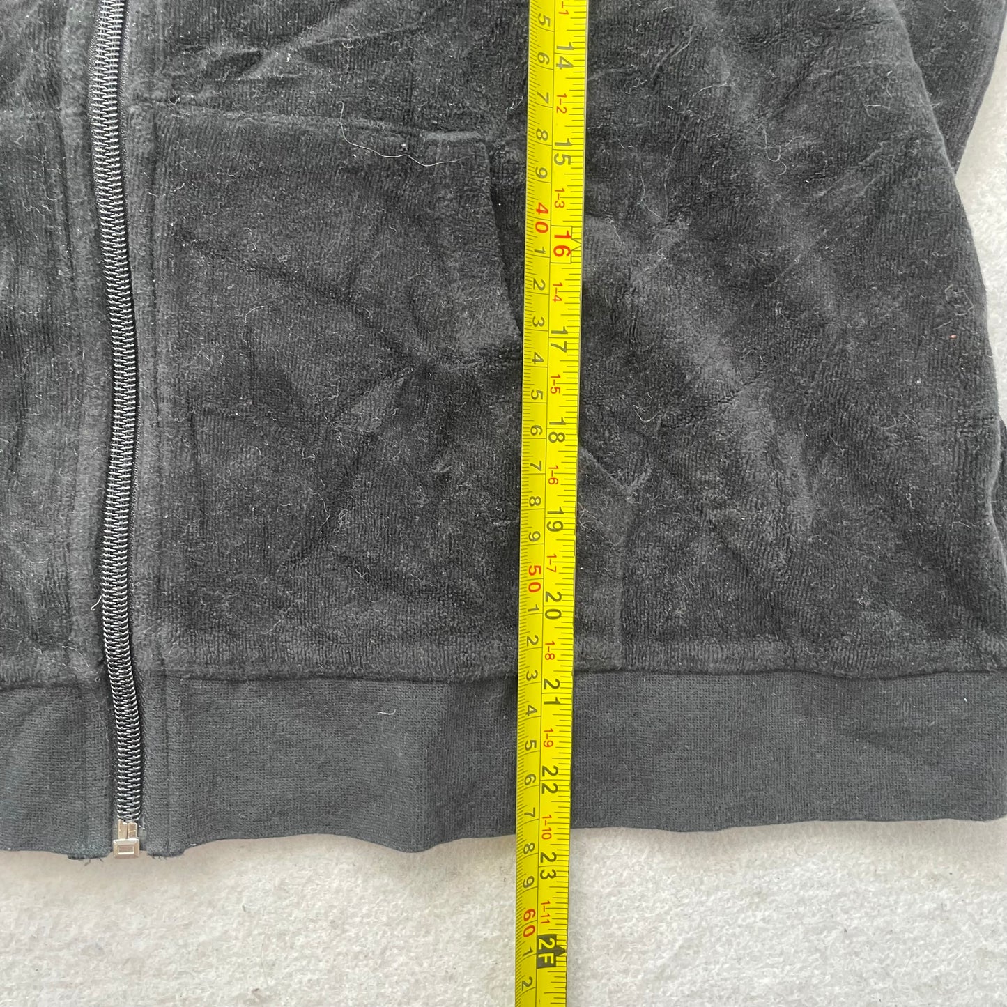 Juicy Couture Women's Black Velour Tracksuit Set Zip Hoodie & Pants Y2k Size XL