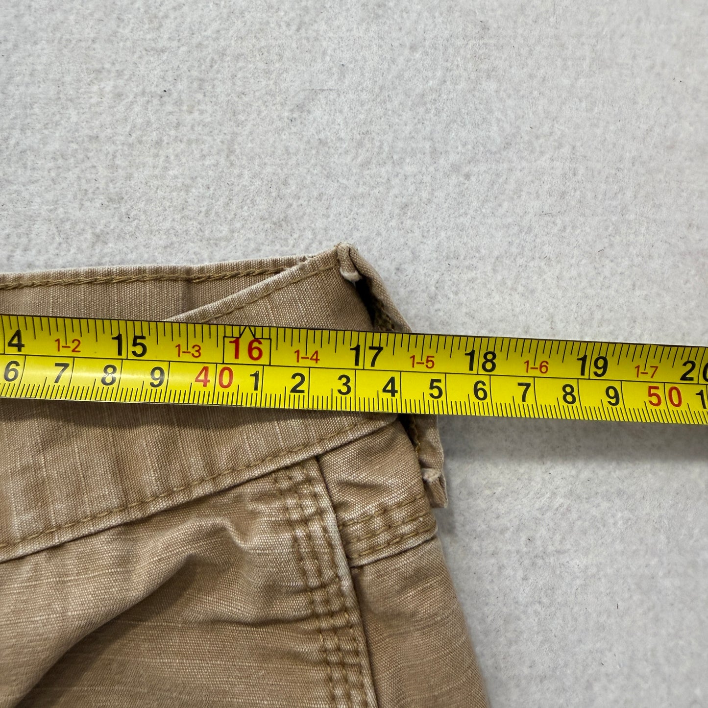 Wrangler Workwear Men's Khaki Relaxed Fit Cargo Pants Pockets Logo Size W34