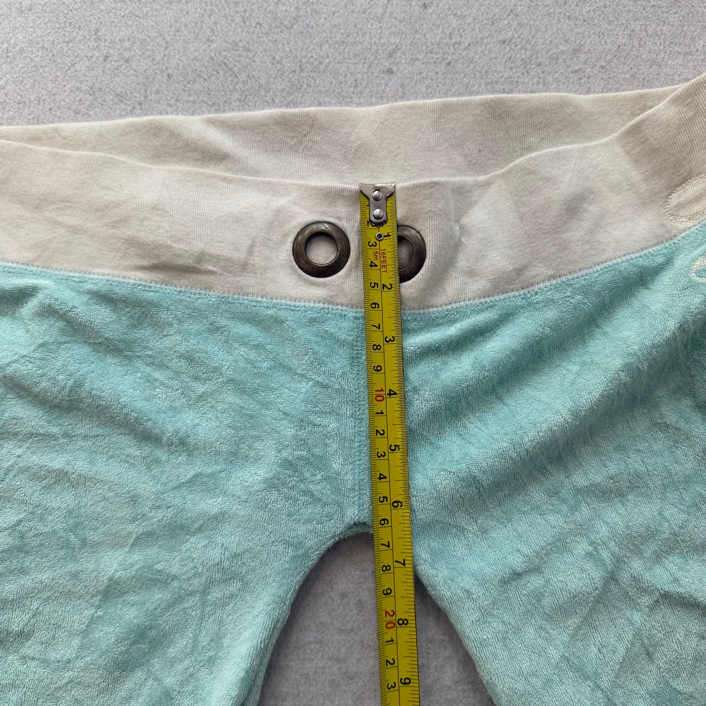 Victoria's Secret PINK Women's Mint Blue Terry Cloth Flared Lounge Pants Size M