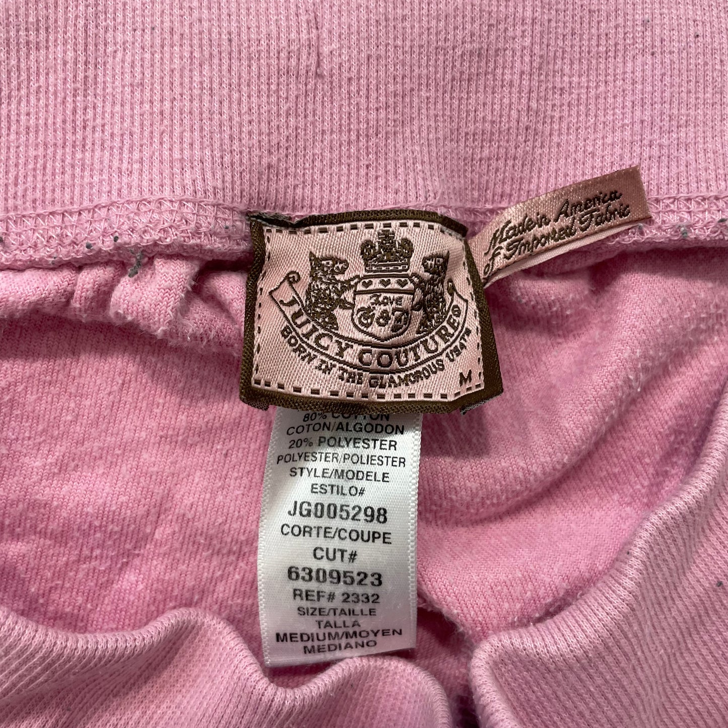 Juicy Couture Women's Pink Velour Flared Leg Track Pants Scottie Dog Logo Size M