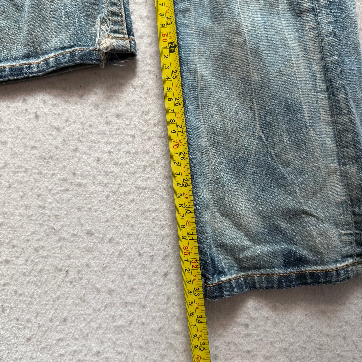 Rock Revival Evan Women's Blue Denim Bootcut Jeans Button Fly Classic Size 32