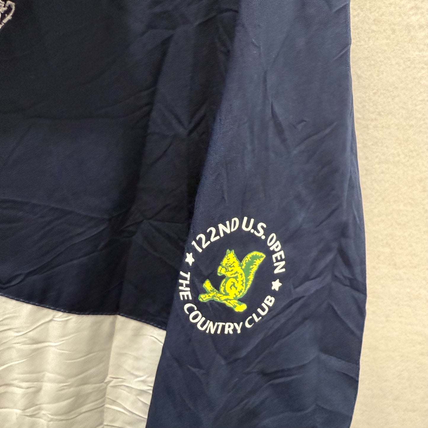 Polo Golf Ralph Lauren Navy White Hooded Windbreaker Jacket US Open Size XL