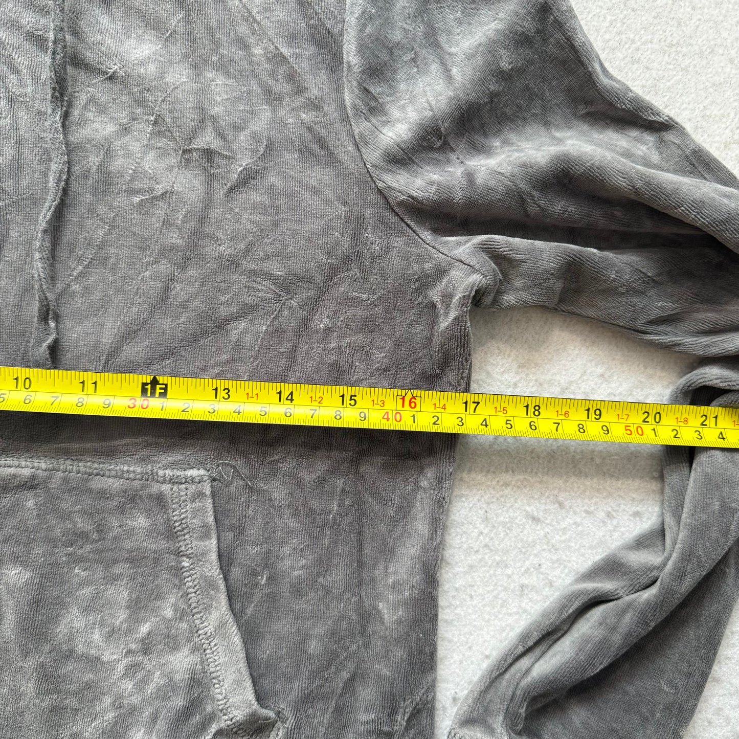 Vintage Juicy Couture Women's Gray Velour Zip-Up Hoodie Back Graphic Logo Size S