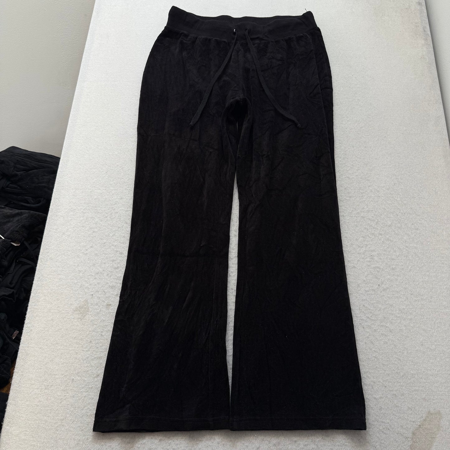 2003 Vtg Juicy Couture Women's Black Velour Tracksuit Set Jacket & Pant Size XL