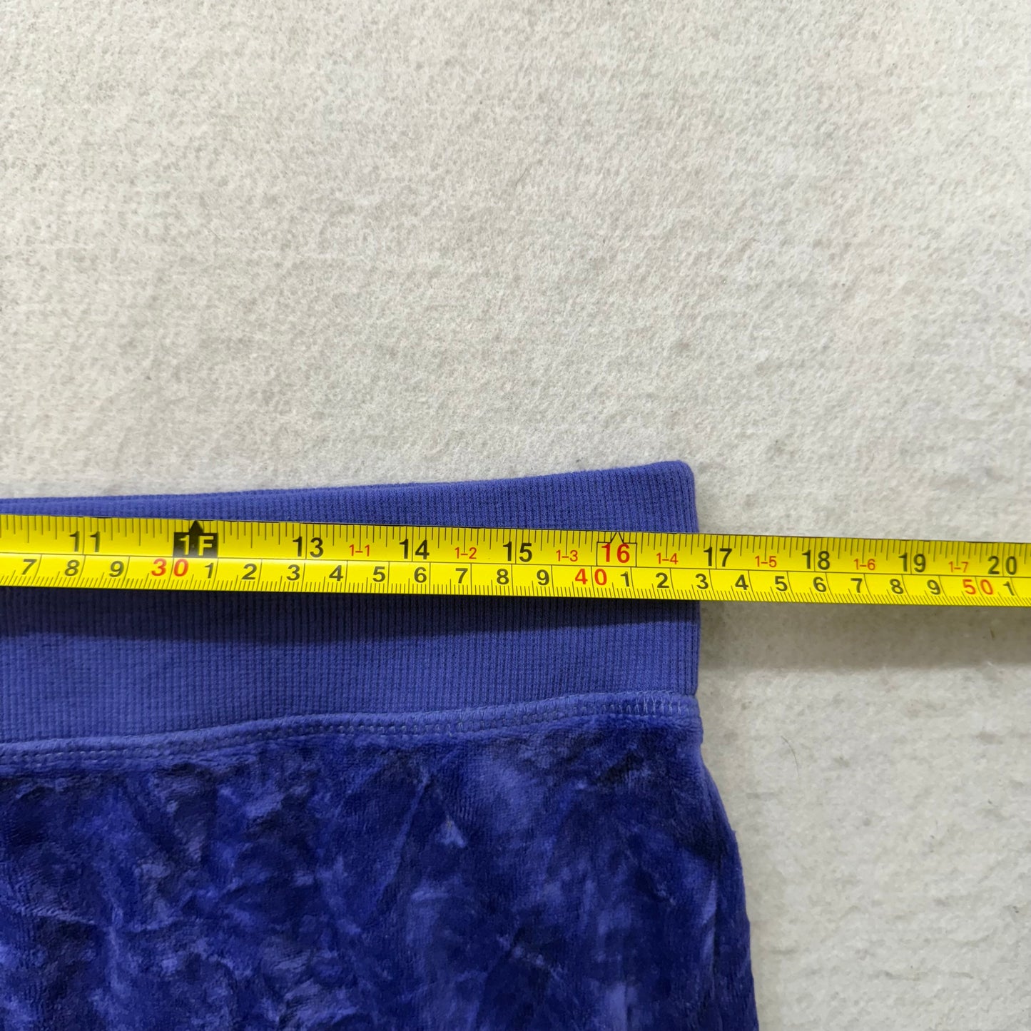 Juicy Couture Women's Deep Cobalt Velour Flared Track Pant Loungewear Size XL
