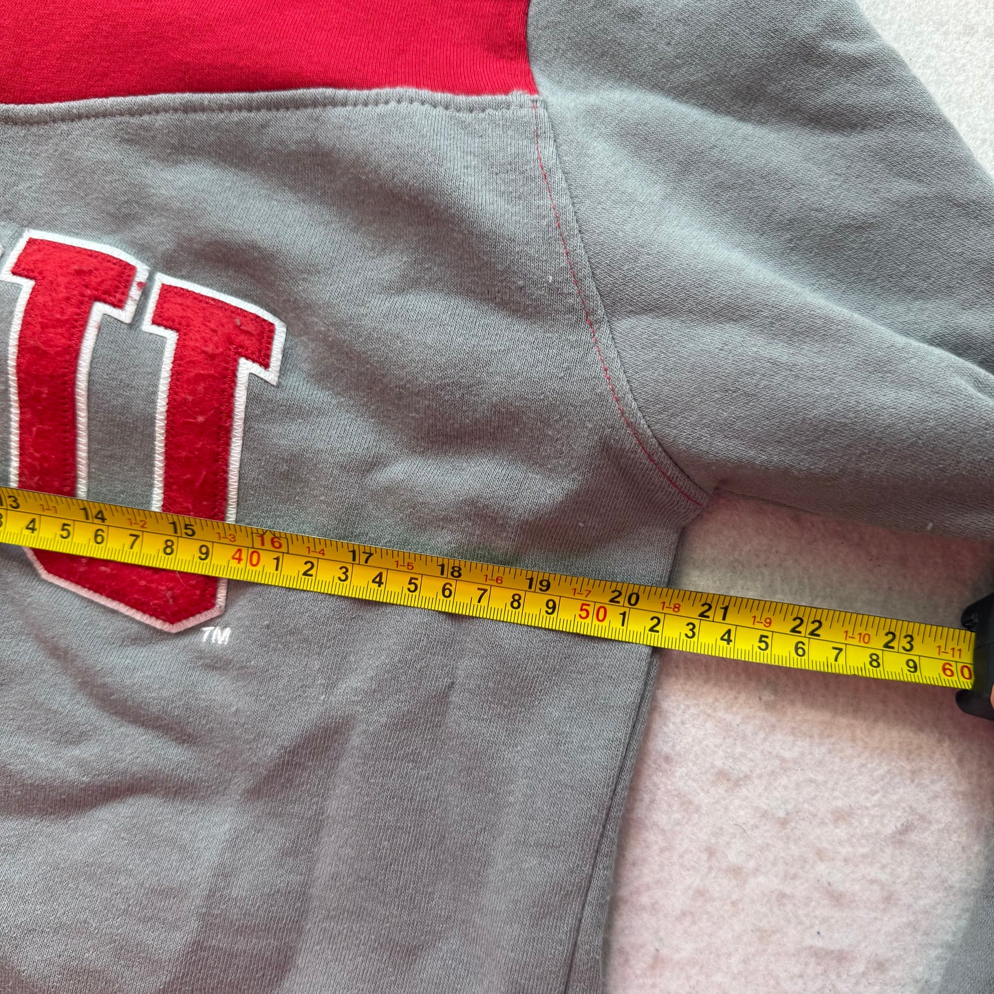 Pressbox Washington State University Women's Gray Red 1/4-Zip Sweatshirt Size S