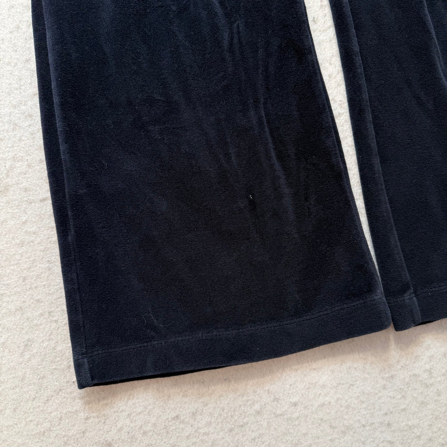 Juicy Couture Women's Navy Velour Flared Wide Leg Track Pant Loungewear Size M