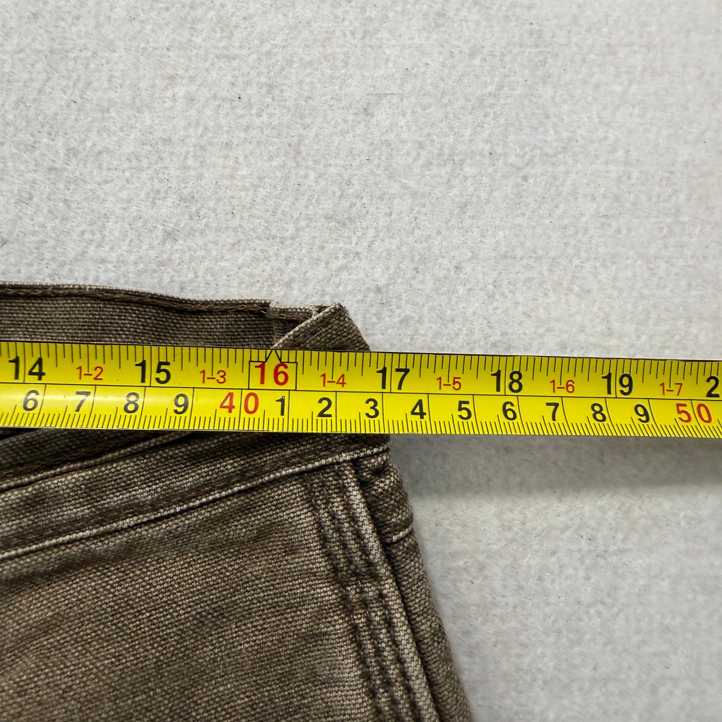 Wrangler Riggs Workwear Mens Brown Canvas Pants Fleece Lined Heavyweight Size 32