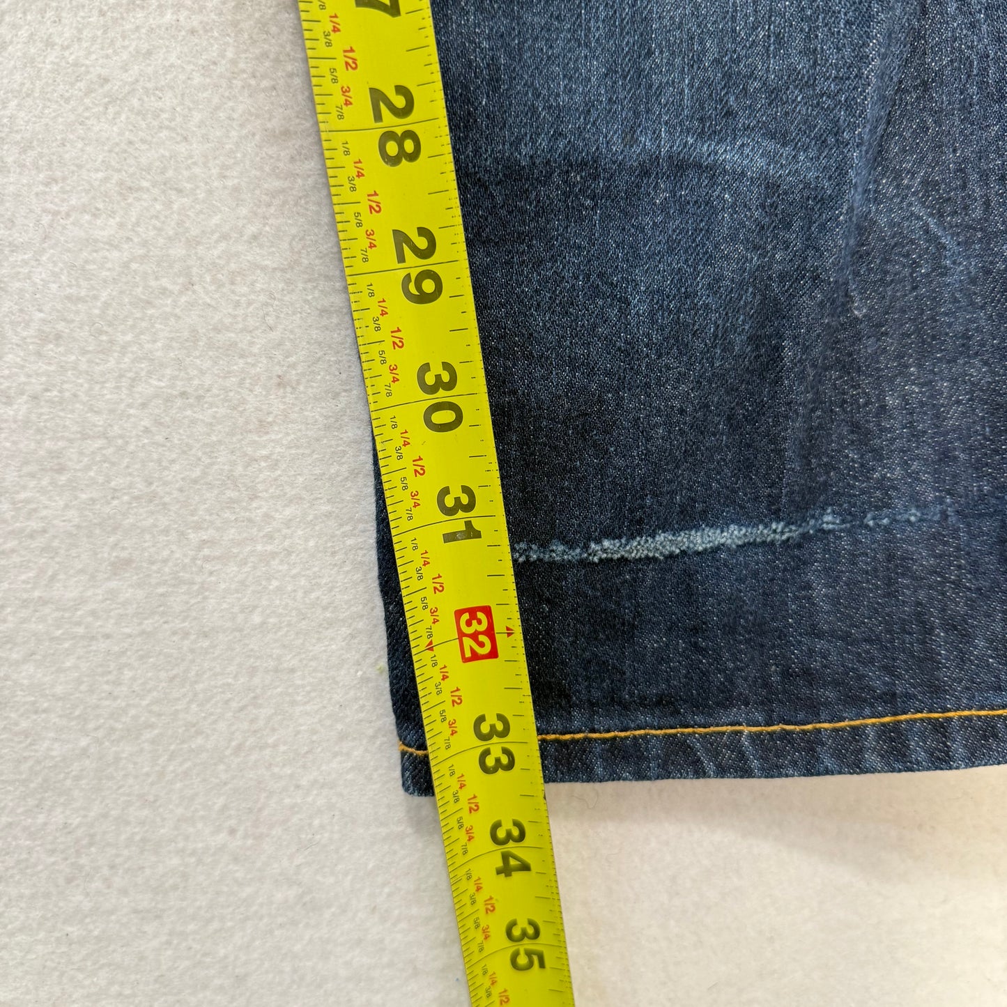 Goodfellow Selvedge Denim Dark Wash Straight Leg Jeans 14 oz Denim Pants Size 34x34