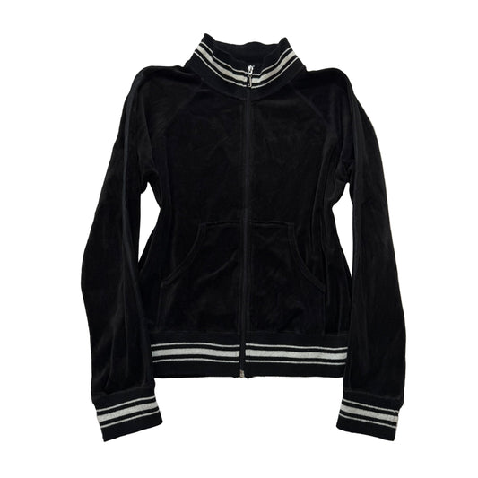 Vintage Juicy Couture black stripe full zip track jacket size M