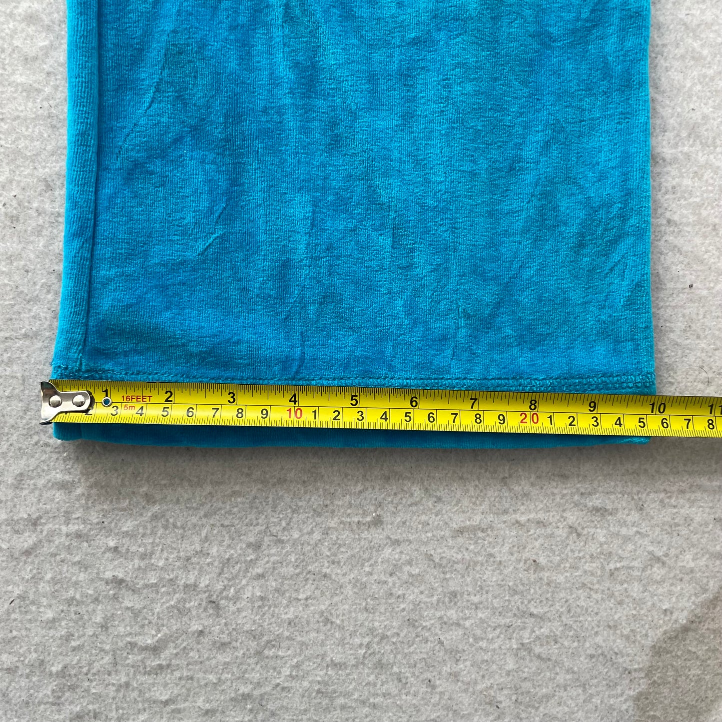 Juicy Couture Womens Bright Blue Velour Flared Leg Track Pant Drawstring Size XL