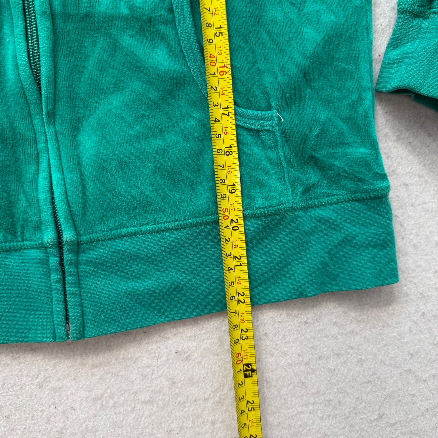 Vintage Juicy Couture “Scottie Dogs” Women's Emerald Green Zip Up Hoodie Size L