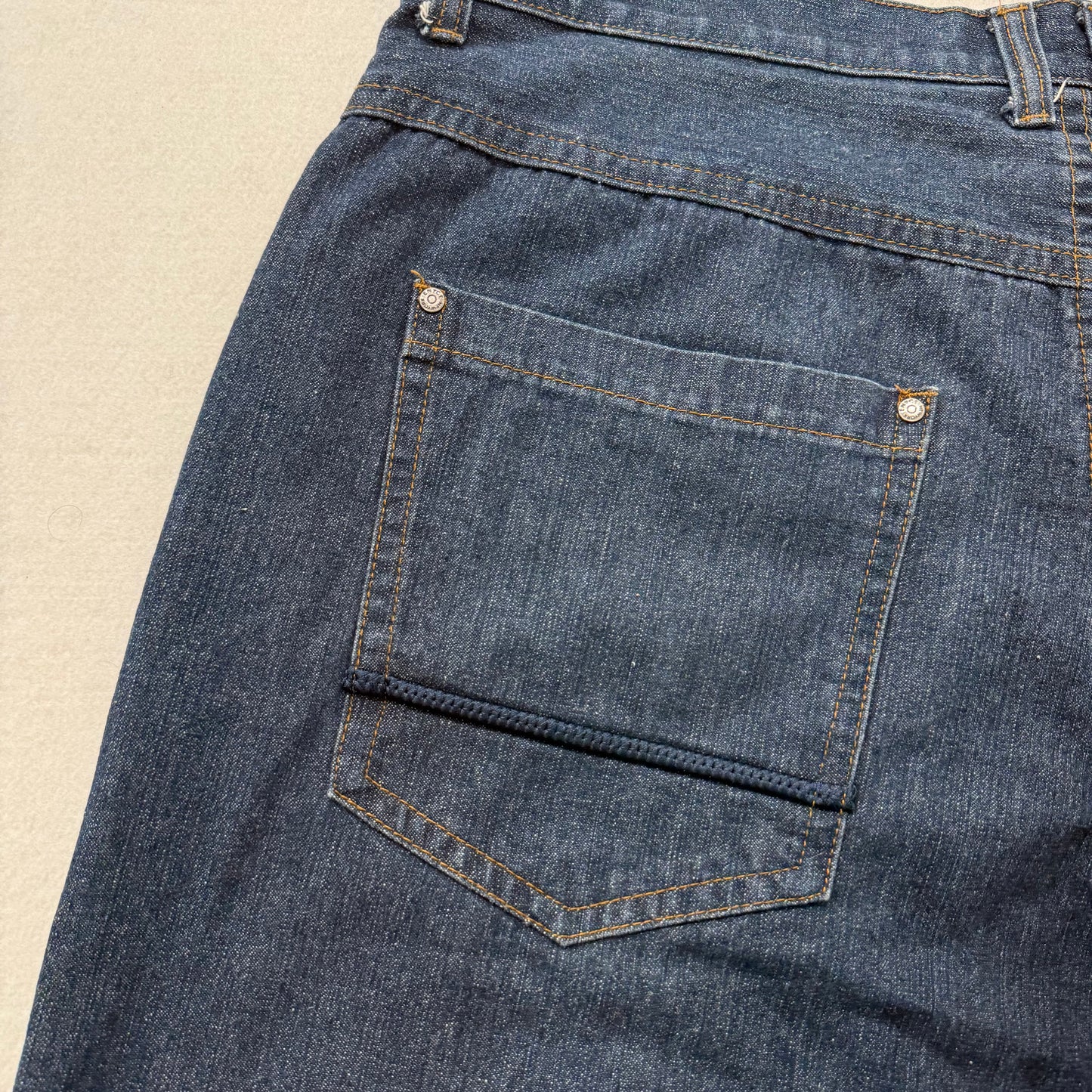 Enyce Blue Baggy Denim Diddy Jorts Short 100% Cotton Dark Washed Classic Size 44