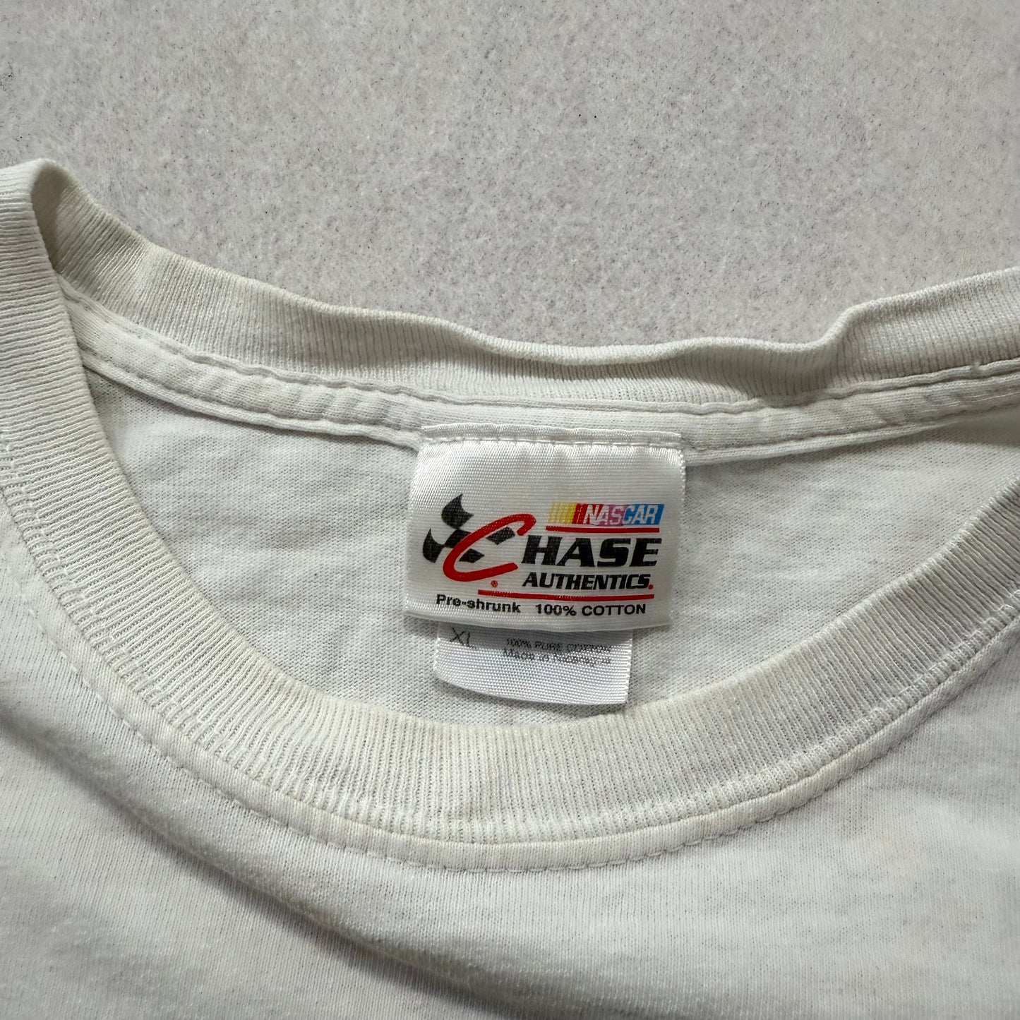 Jeff Gordon #24 NASCAR White Cotton T-Shirt DuPont Motorsports Graphic Size XL