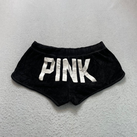 Victoria's Secret PINK Women's Black Lounge Shorts Drawstring Loungewear Size S
